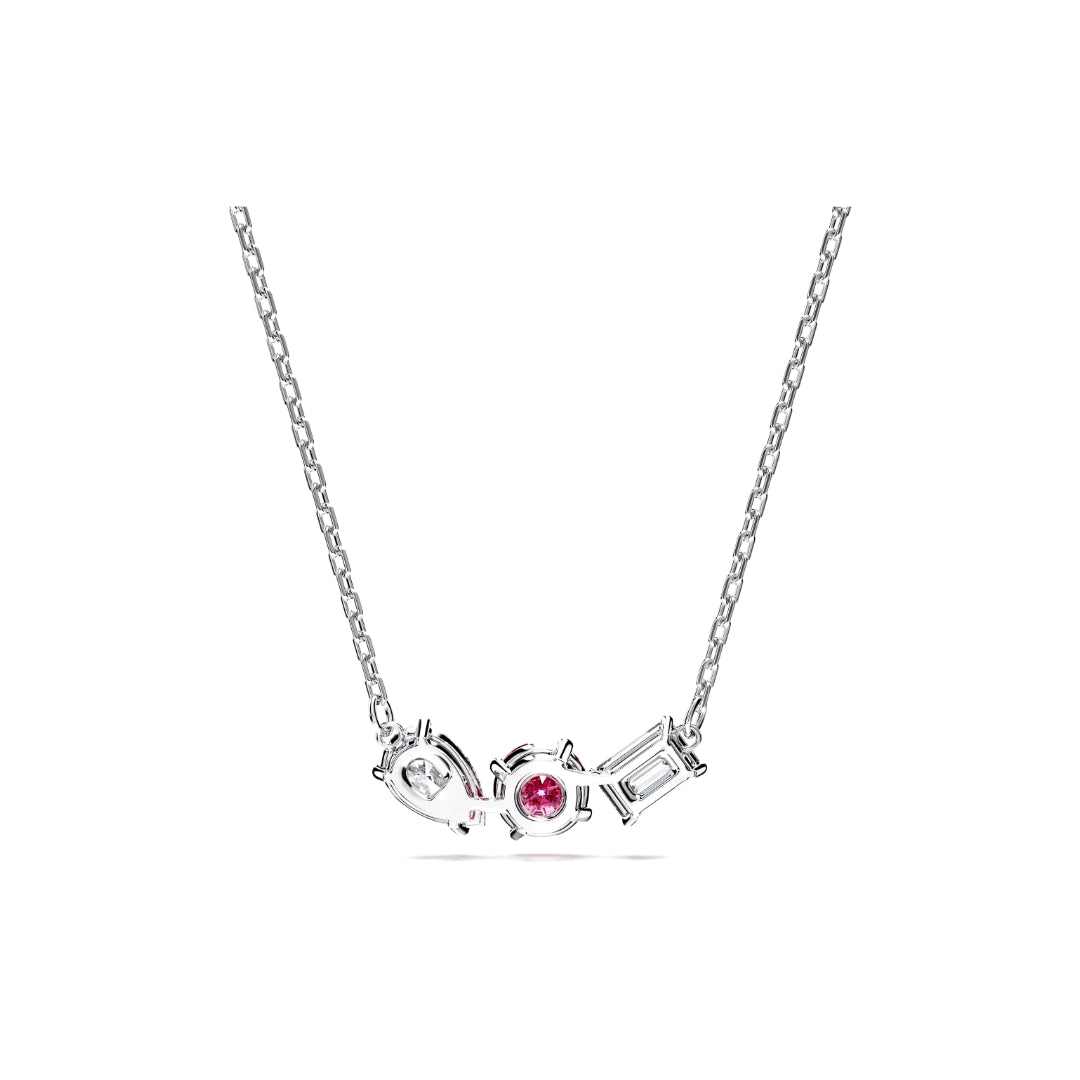 Aesthetic jewel creation Pink tourmaline with pear and emerald cut moissanite