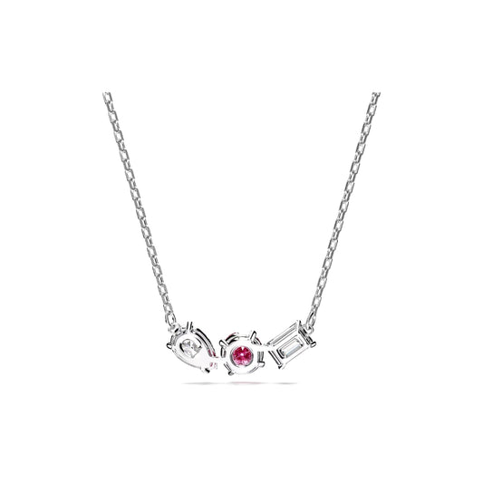 Aesthetic jewel creation Pink tourmaline with pear and emerald cut moissanite