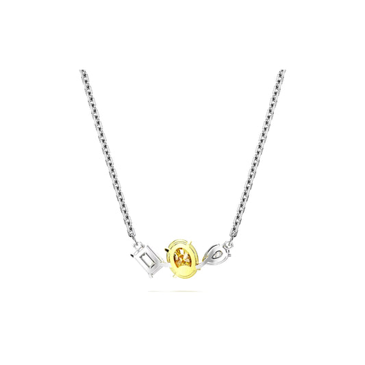 Aesthetic jewel creation yellow sapphire with pear and emerald cut moissanite