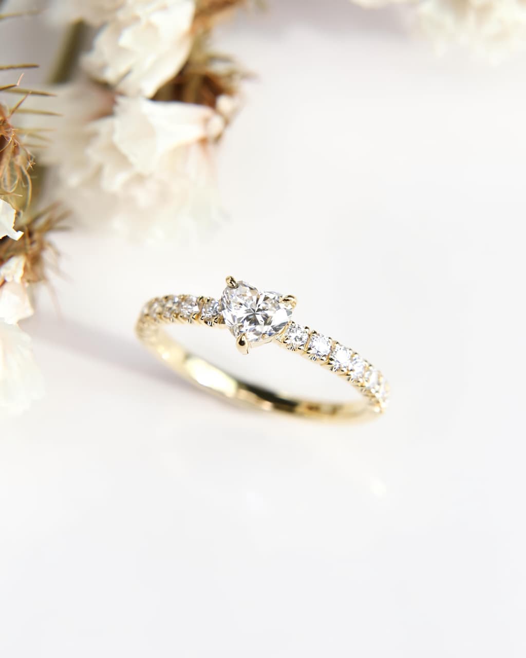 Heart Shape Mossonite Ring